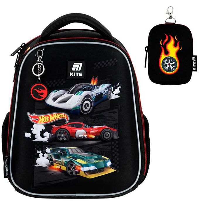 New 2025. Рюкзак шкільний бренд Kite Hot Wheels для хлопчика в 1-4клас