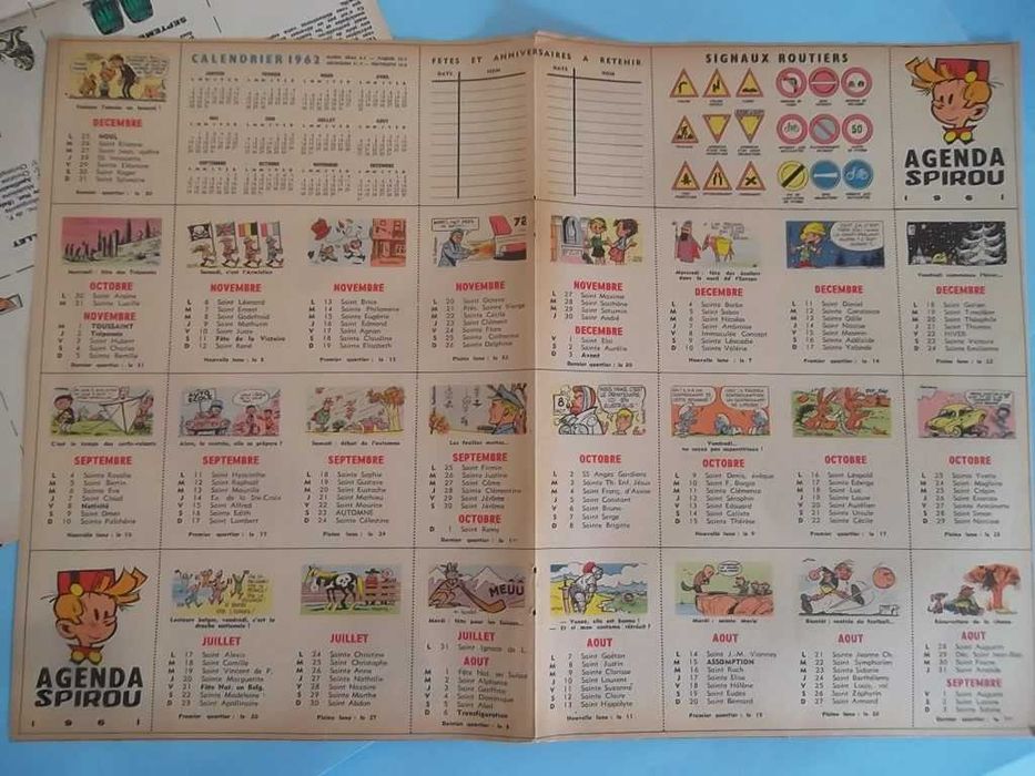 Brindes raros das revistas SPIROU em francês (anos 60/70)