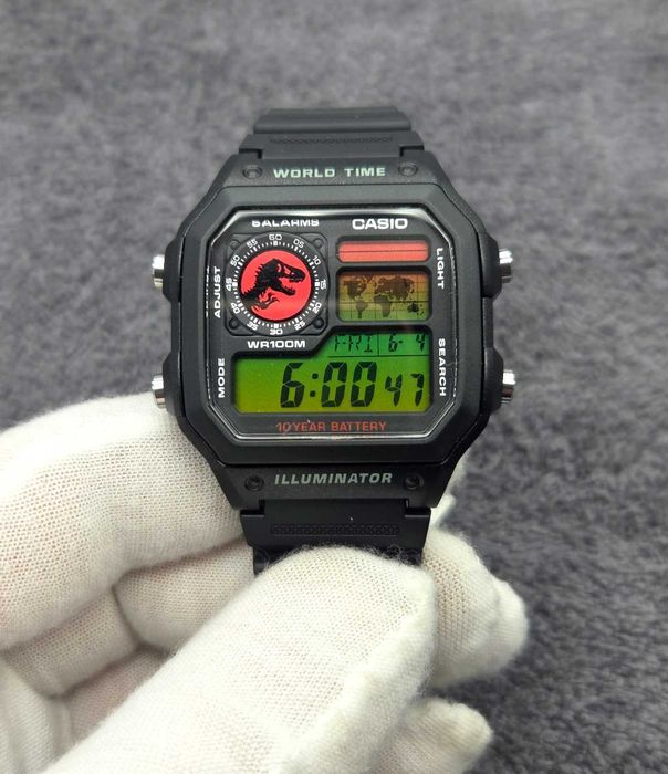 Casio Royale JURASSIC GRADIENT MOD AE-1200WH – Nowy Unikat