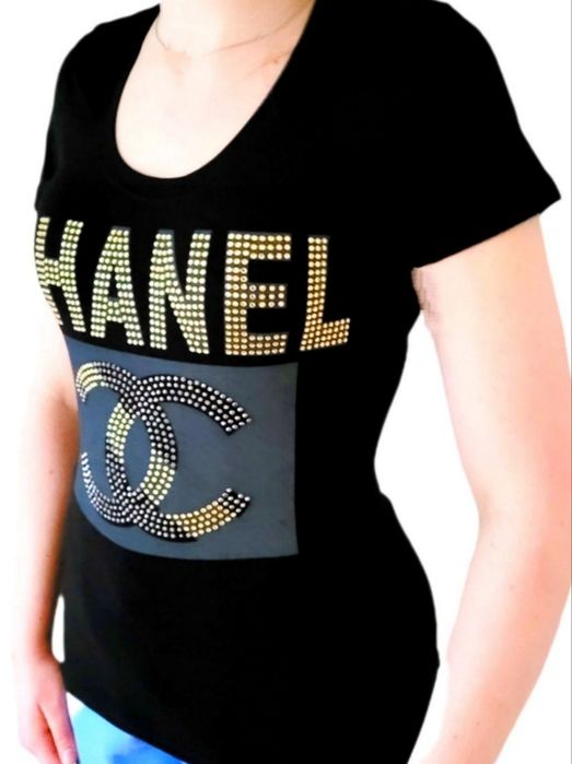 Koszulka Damska T-Shirt złote zdobienia Okazja