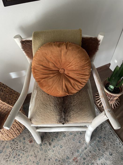 Cadeira com pelo animal