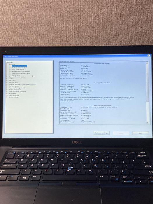 ноутбук DELL Latitude 7490 i5-8250U 8/256gb