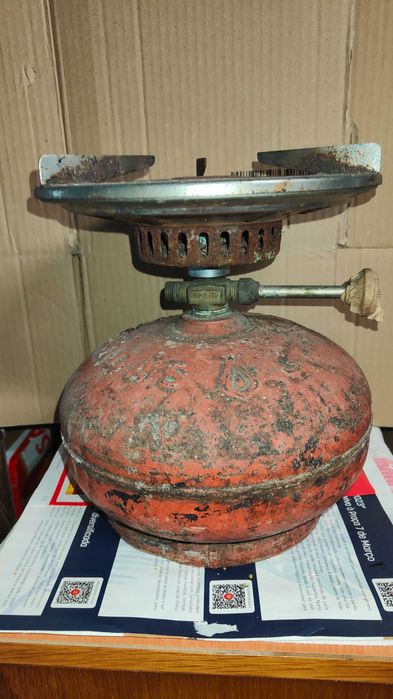 Bilhas de gás campismo com candeeiro e fogão