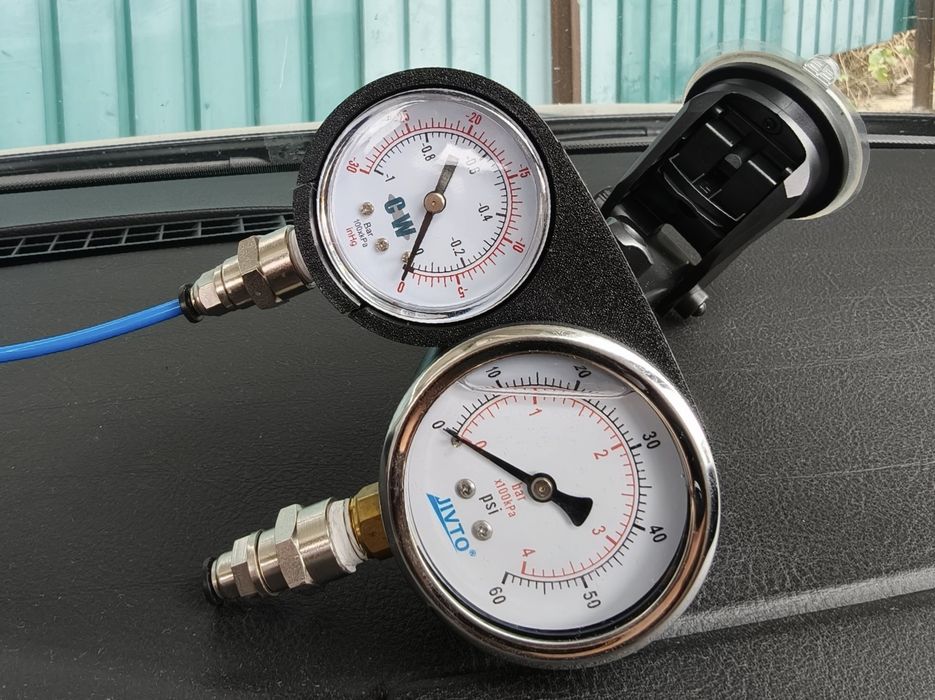 Manómetros de pressão de turbo e vácuo para diagnóstico