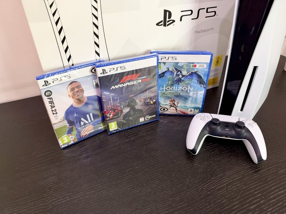 C/NOVA - Playstation 5 standard + 3 jogos ps5 + Fatura & Garantia