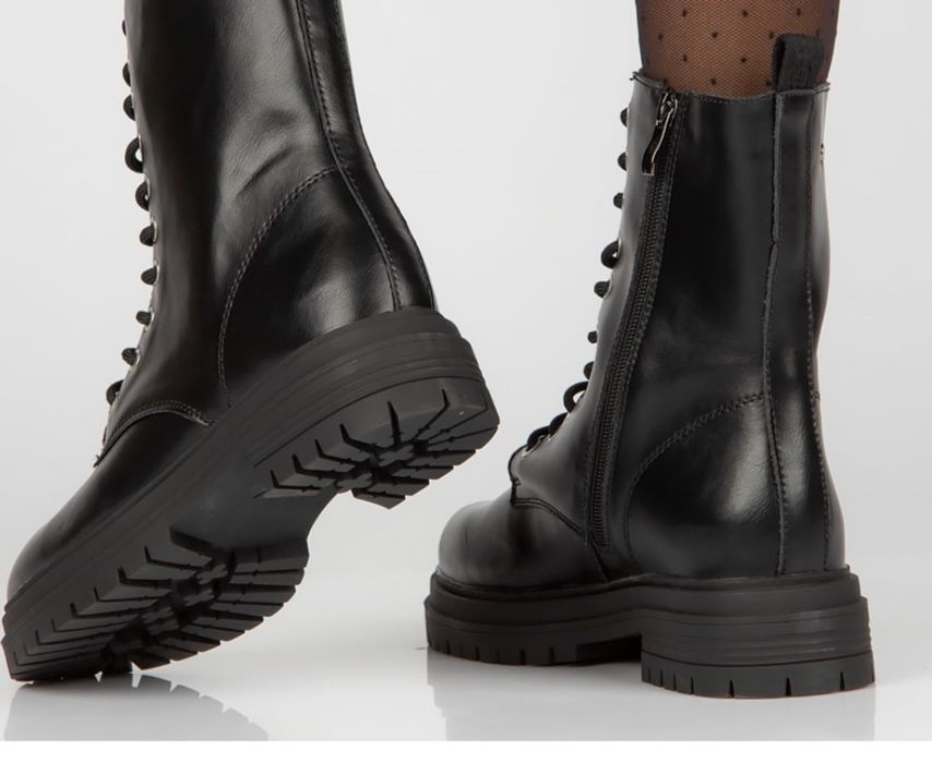 Buty damskie na zamek w kolorze czarnym  41