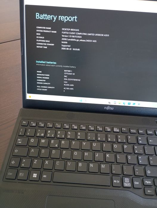 Portatil Fujitsu A3511 - SSD 256GB, RAM 16GB, 11th Gen