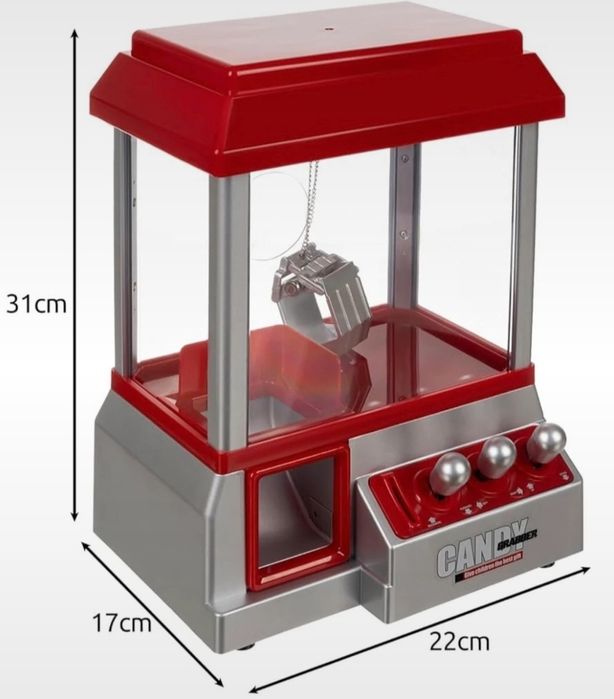 Maquina jogos garra mecânica, avariada.