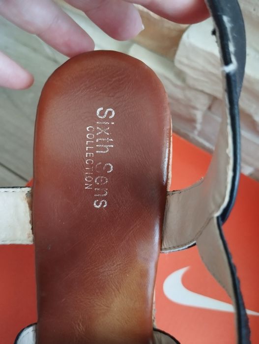 Buty sandały na koturnie korkowym 38
