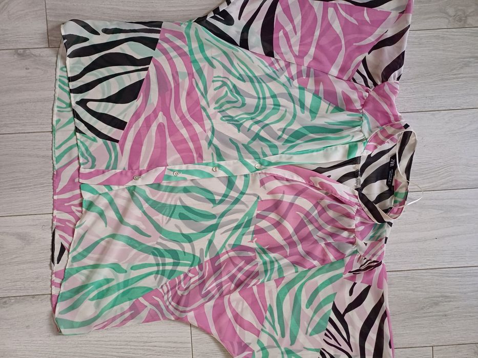 Koszula we wzory, krój oversize, Zara, rozmiar 36