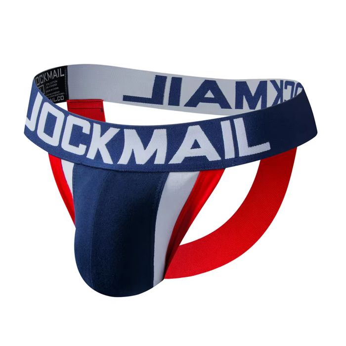 Męska bielizna jockstrap JOCKMAIL, sportowy krój, elastyczny pas - M