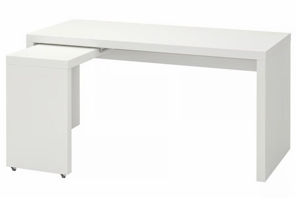 Secretária MALM c/ painel extraível IKEA
