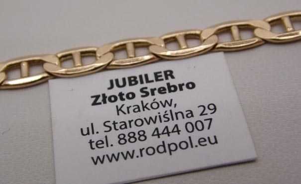 W.Kruk złota bransoletka wzór Gucci 19 cm. 4,6 mm.