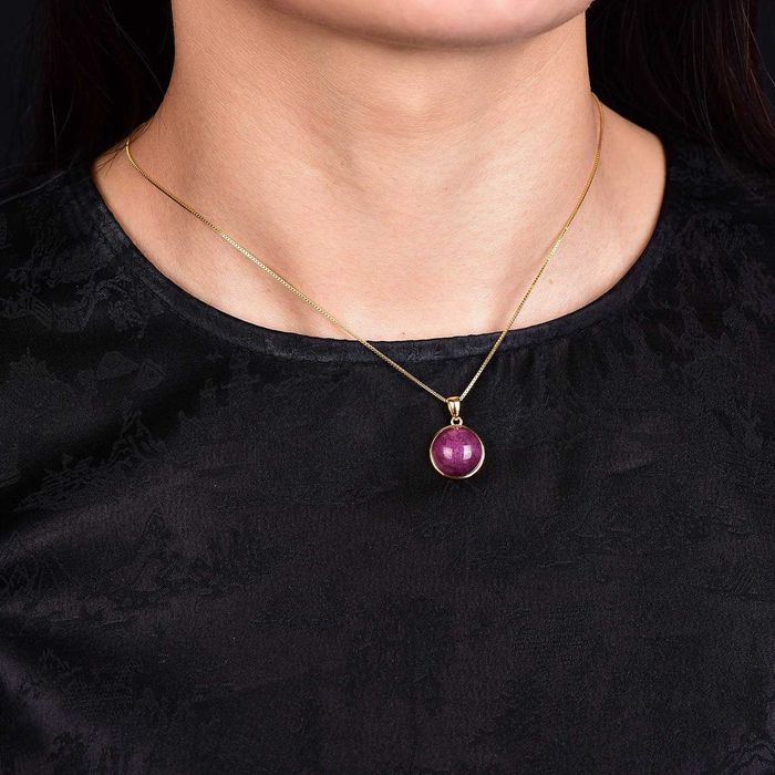 Certificado ALGT - Colar de Rubi Natural