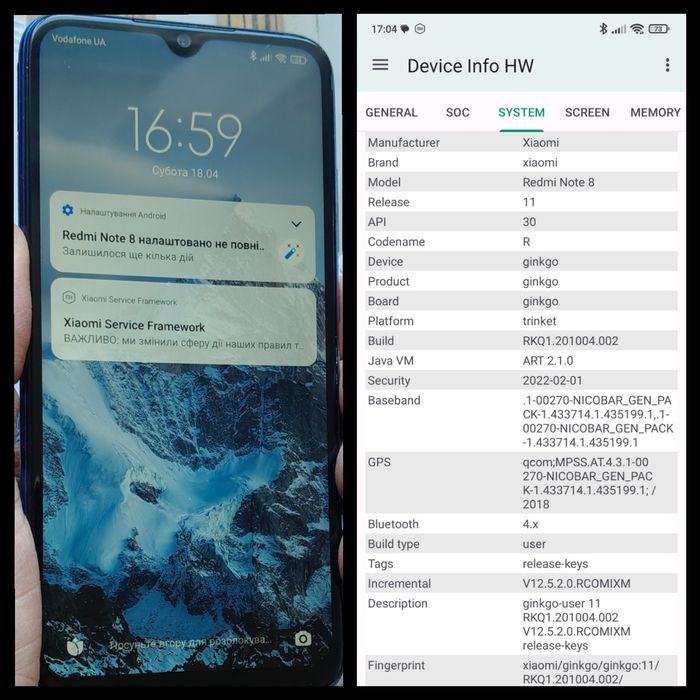 Xiaomi Redmi note 8 4+1/64 Gb