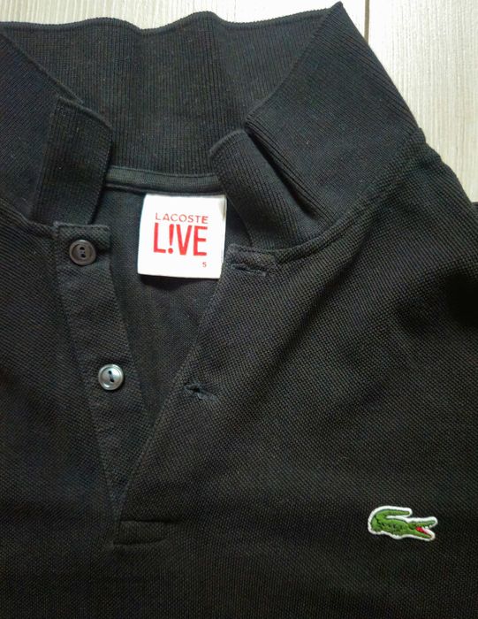 Lacoste Live Czarne Polo , 5 Pika