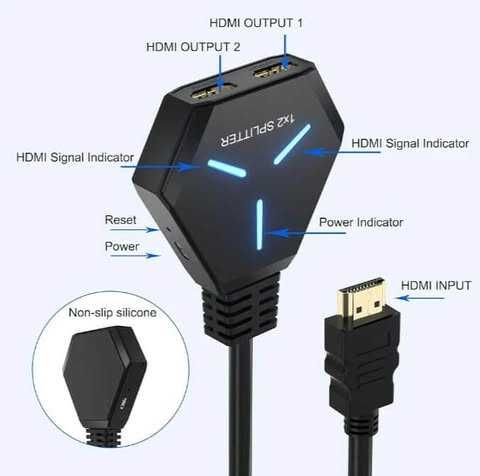 Rozdzielacz HDMI 1x2 wyjścia
