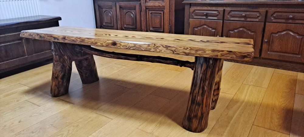 Ława drewniana ręcznie robiona