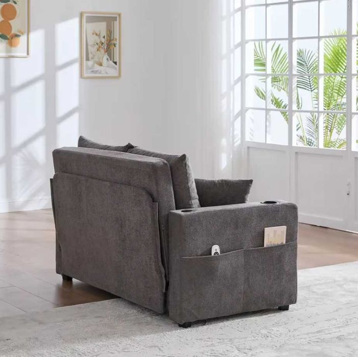 Wielofunkcyjna, rozkładana sofa z USB