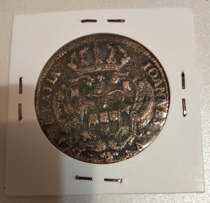 Moeda antiga de X reis de 1736