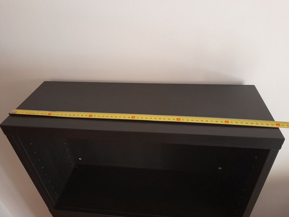 3 estantes IKEA BESTÅ, preto-castanho, 60x20x38 cm