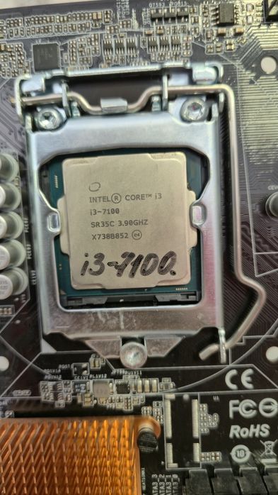 Материнська плата Asrock H110M-ITX, s1151, Intel core і3-7100, DVI/HDMI, Mini-ITX