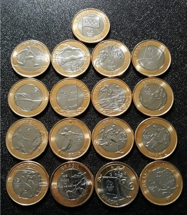 Moedas Raras das Olimpíadas 2016 no Rio de Janeiro  Brasil