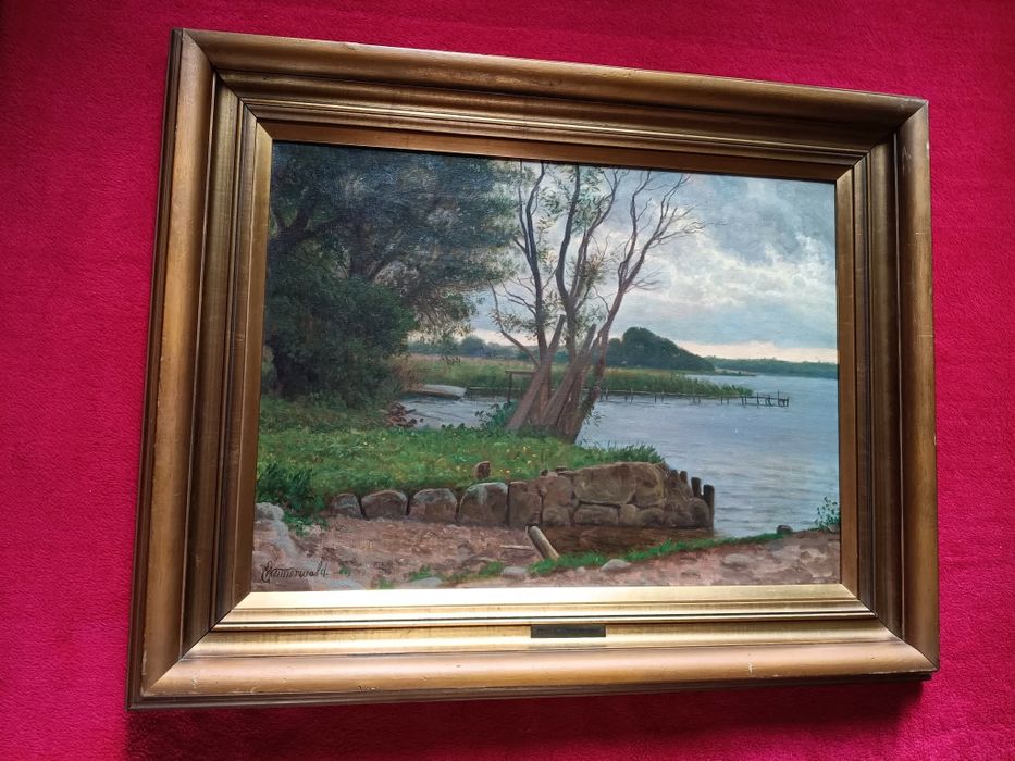 Stary obraz na płótnie Emil Wennerwald