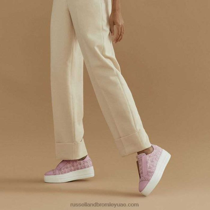 Кросівки жіночі russell & bromley рожеві шкіряні без шнурків 39 розмір