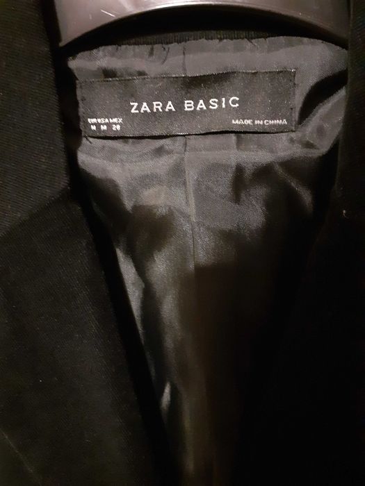 Casaco preto bombazine Zara M