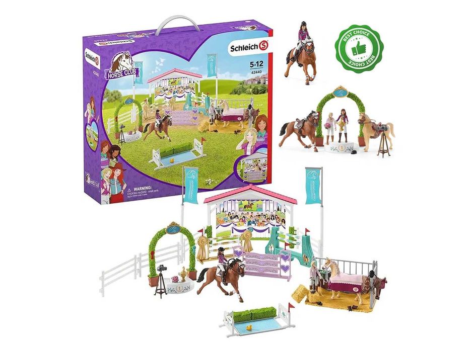 Duży zestaw SCHLEICH 42440  Konie +Akcesoria Zawody Horse Club OKAZJA