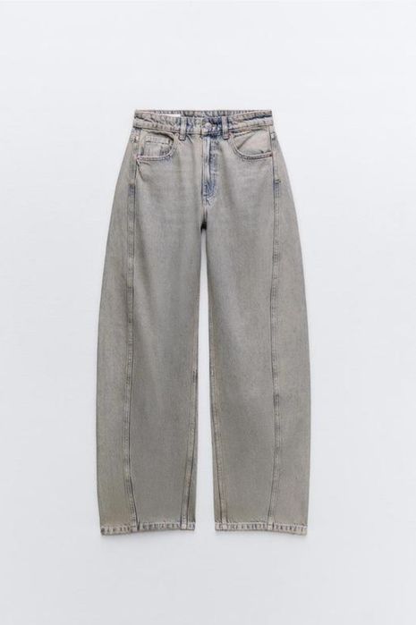 Zara TRF balloon baggy jeans mid-rise, 42
