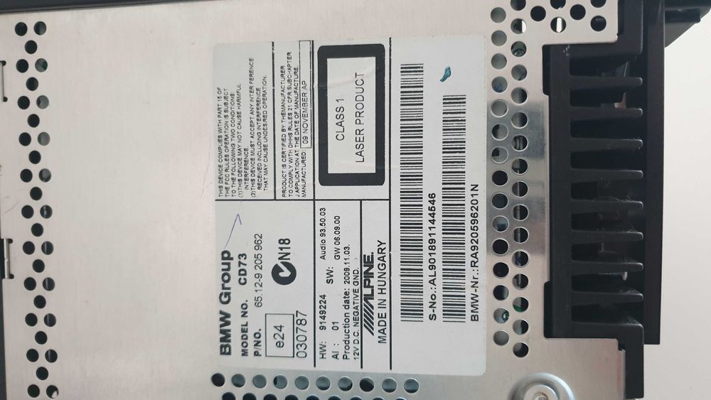 CD  BMW Professional Autoradio CD73 MP3 BMW 1, 3 , X1