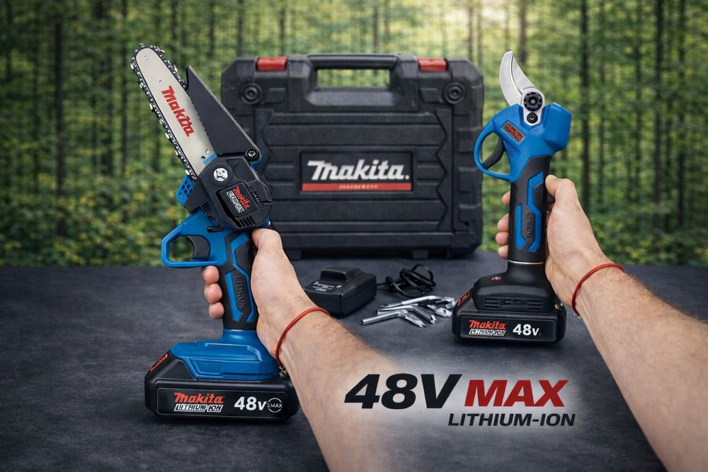 ОРИГІНАЛ‼️Електропилка + сікатор Makita | 2 АКУМУЛЯТОРА 48v | ДЛЯ САДУ