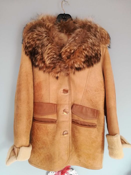 Kożuch naturalny damski  Fun Leather r.L 38-40