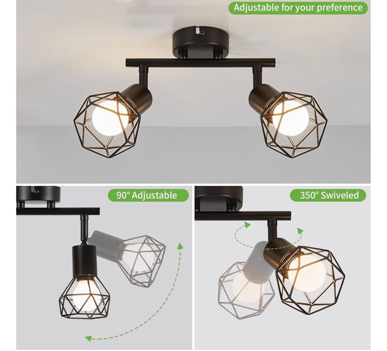 Lampa Sufitowa Żyrandol Kinkiet Vintage Industrial