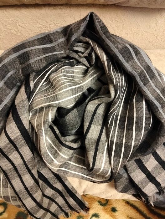 Шарф палантин кашне Ahujasons 73смх201см85% шерсть 15% вискоза унисекс