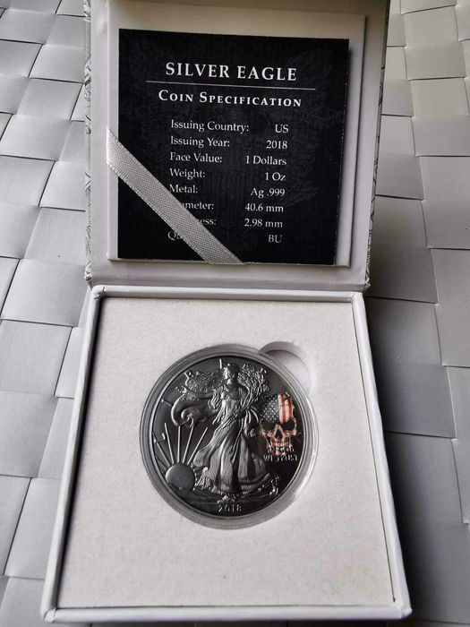 American Silver Eagle 2017 & 2018 — інвестиційні срібні монети США, 1 унція (31,1 г), 999 проба
