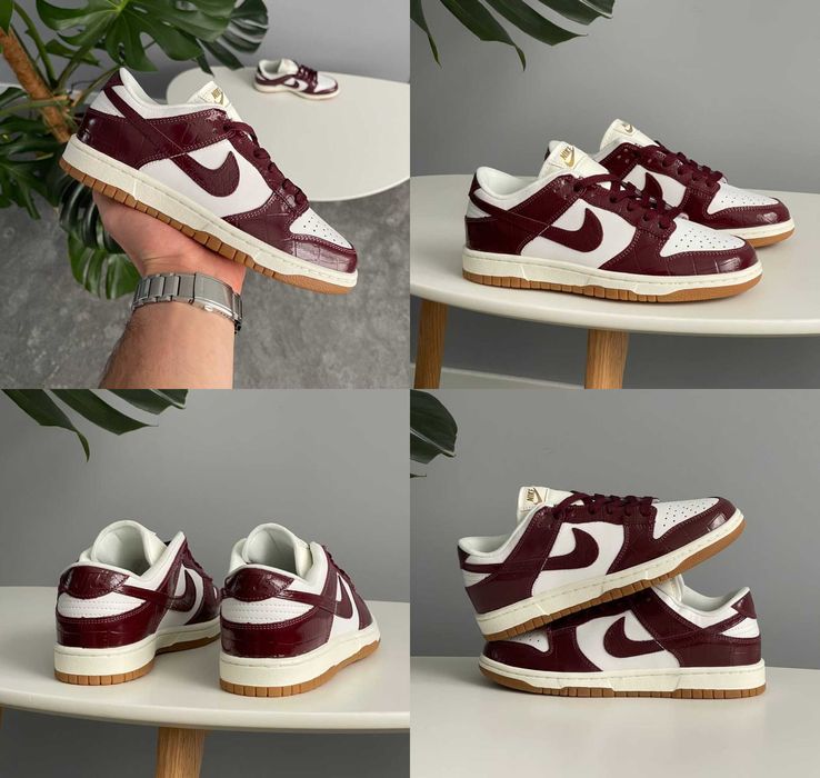 Женские кроссовки Nike Dunk Low LX Dark Team Red Croc 36-41 Хит Весны!
