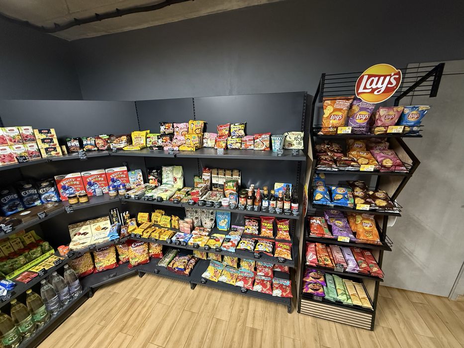 Стелажі торгові темно сірі Hold