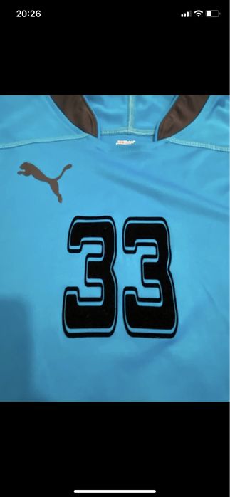 Puma 33 L niebieska męska koszulka sportowa bramkarska długi rękaw