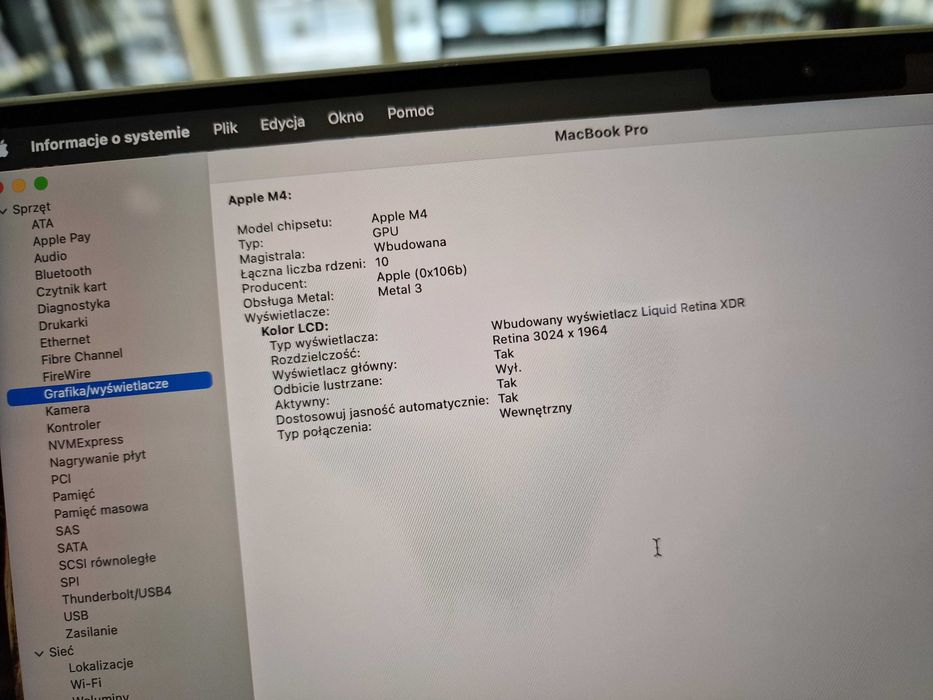 Macbook PRO 14 2024/ M4/ 16GB DDR5/ 512GB/ 2 cykle! Space Black/ Gr A-