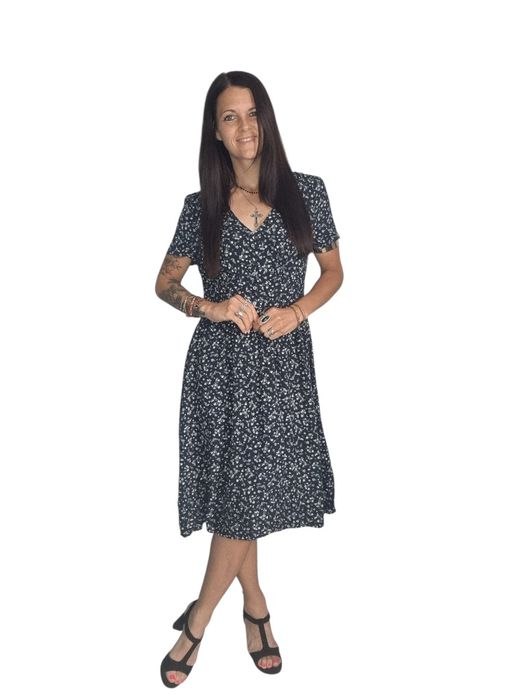 Sukienka Tommy Hilfiger Rozmiar m 38 granatowa w kwiatki