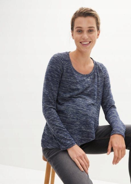 B.P.C bluzka ciążowa dzianinowa wzór melanżu 40/42.