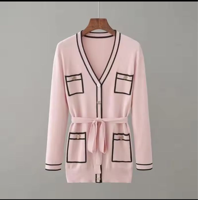 Kontantto komplet spodnie sweter kardigan dzianinka xs-2xl