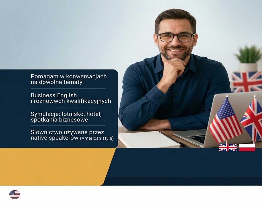 Angielski z native speakerem (Online / Gorzów Wielkopolski)