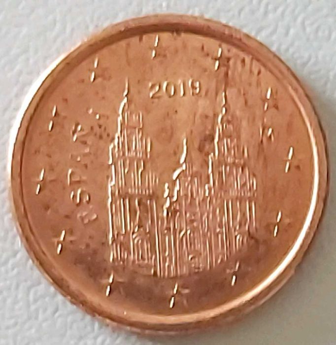 1 Cêntimo de 2019 de Espanha, Santiago Compostela