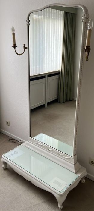 Stare lustro , mosiężne kinkiety