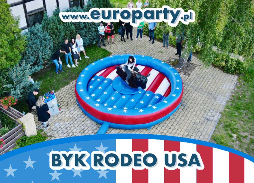 Byk rodeo Dmuchańce Tory przeszkód karuzela kolejka wynajem atrakcji