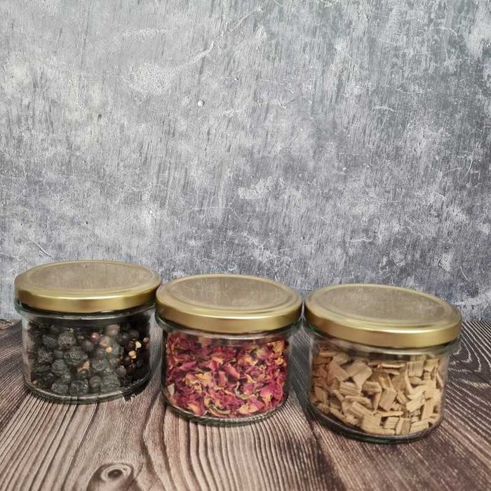 Słoik 235ml + złota zakrętka - 8 szt.